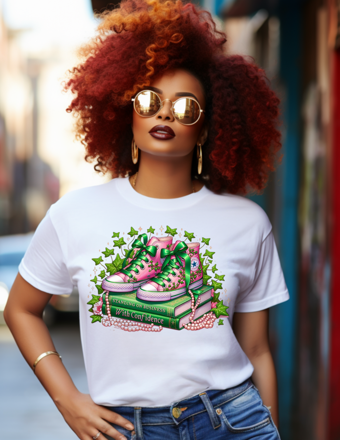 Standing on Business! White short sleeve t-shirt