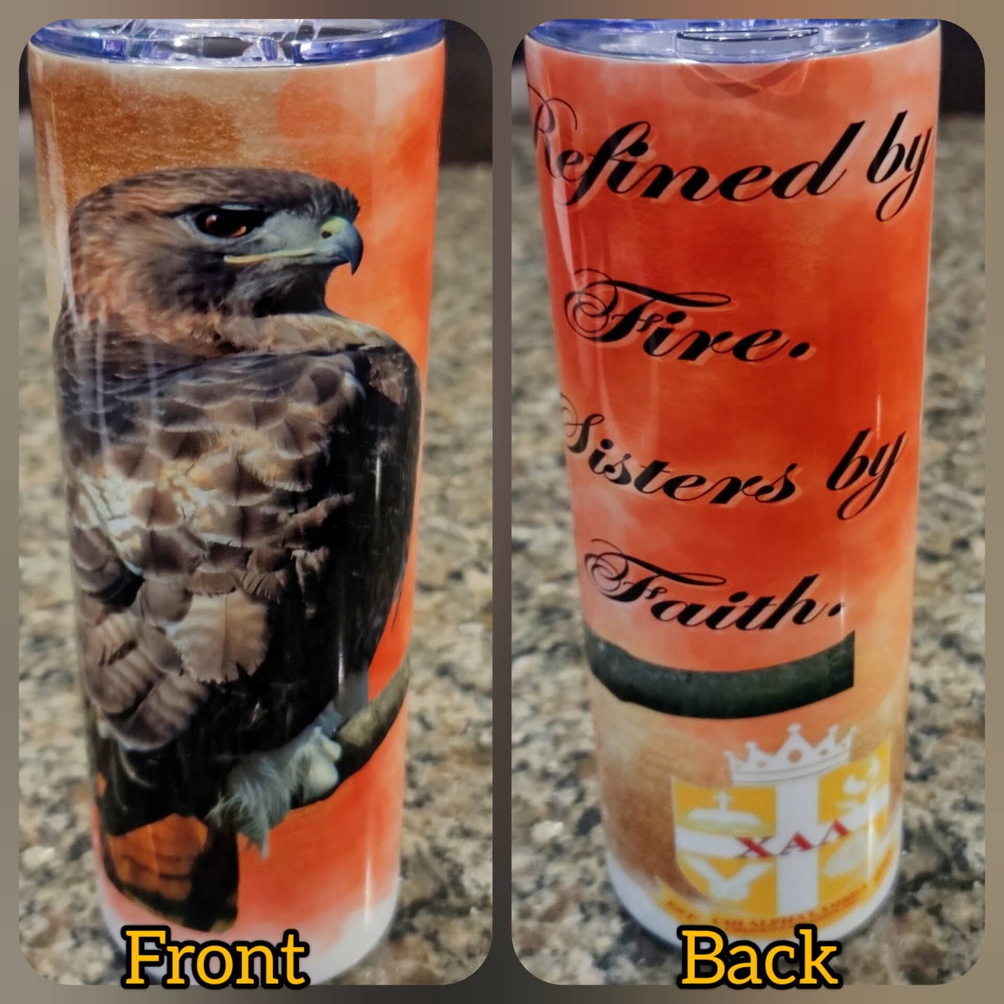 Refined by Fire 20oz tumbler with lid and metal straw