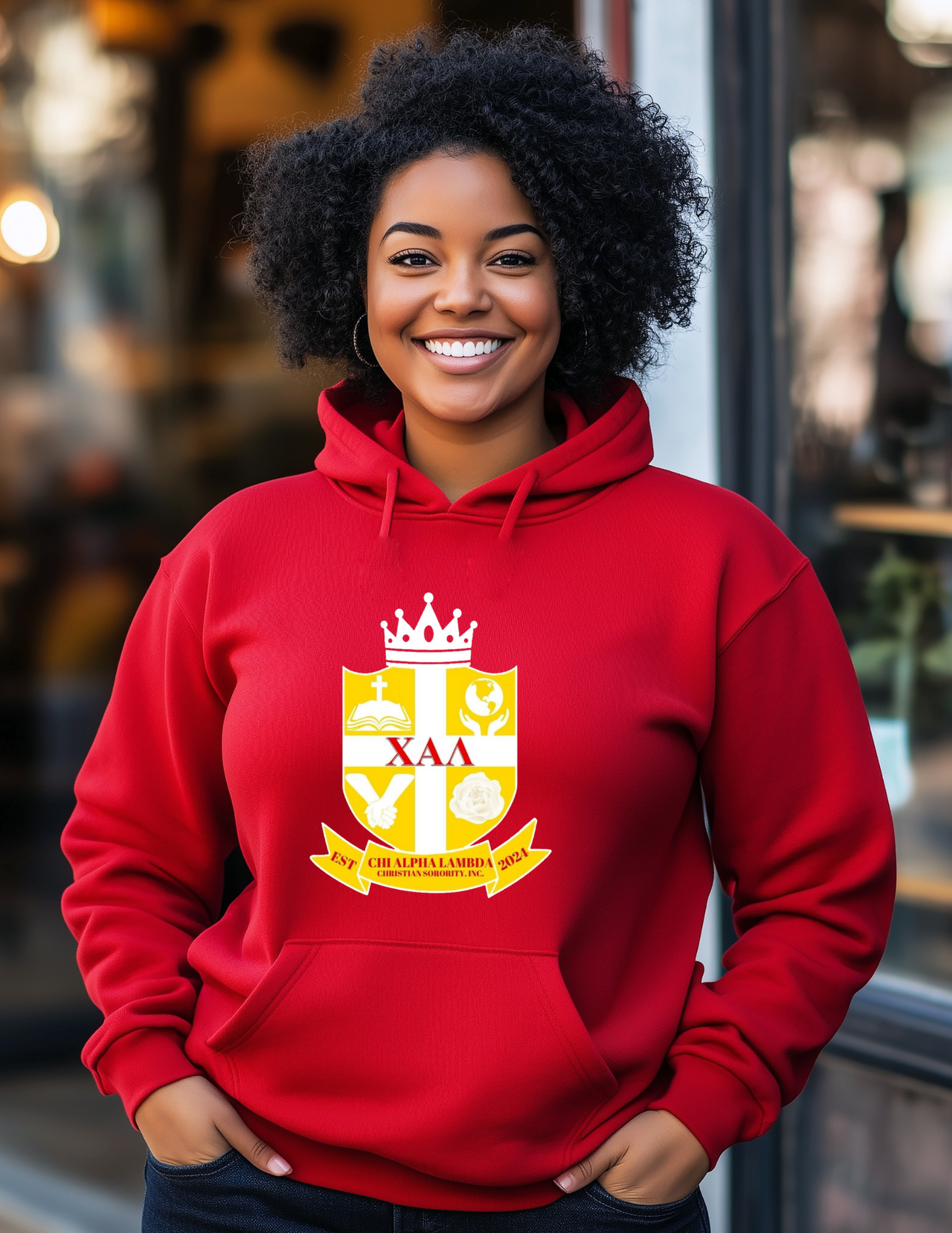 Chi Alpha Lambda Shield Hoodie