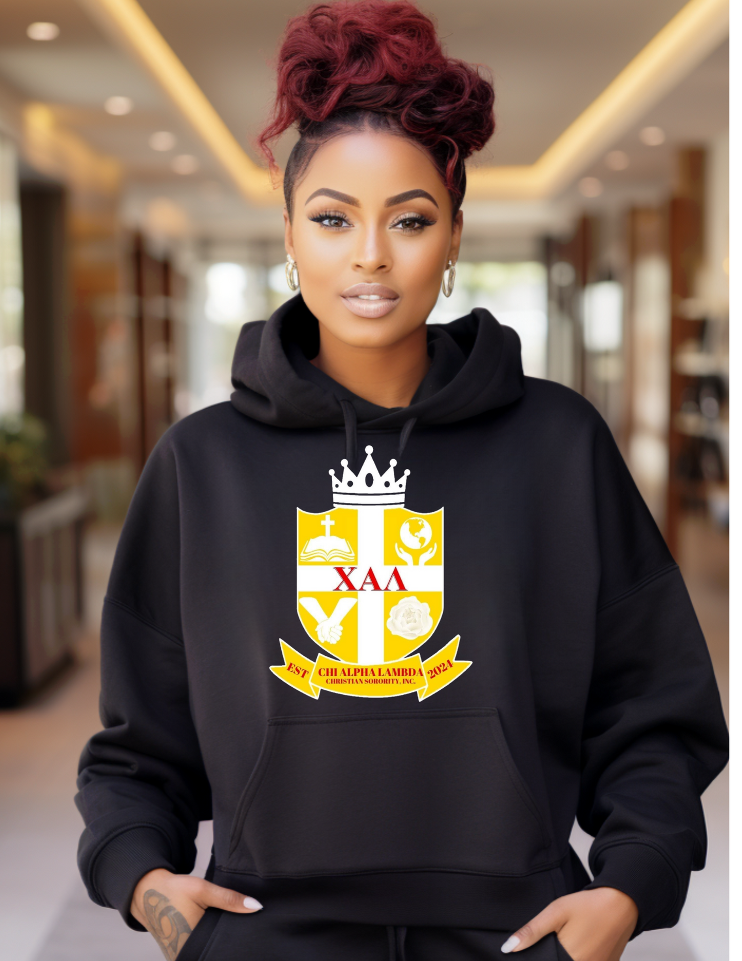 Chi Alpha Lambda Shield Hoodie