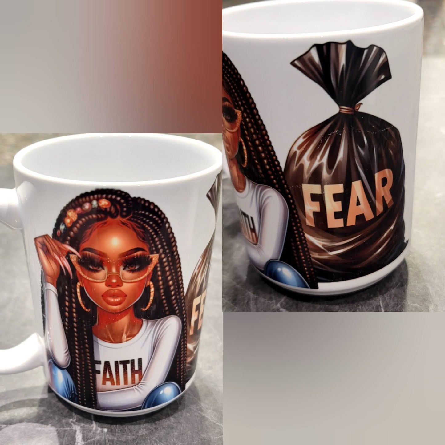 Faith over Fear 15 oz 1 sided mug