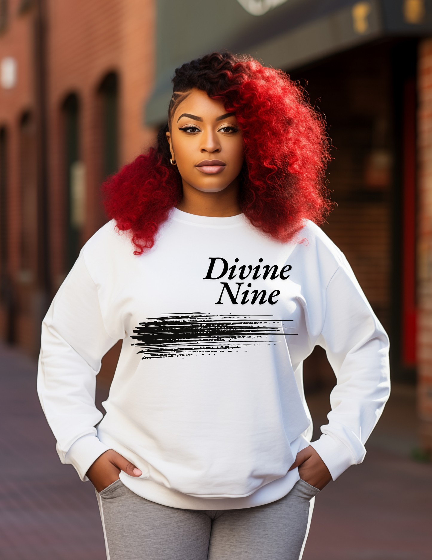 White Long Sleeve Divine 9 Unisex T-Shirt