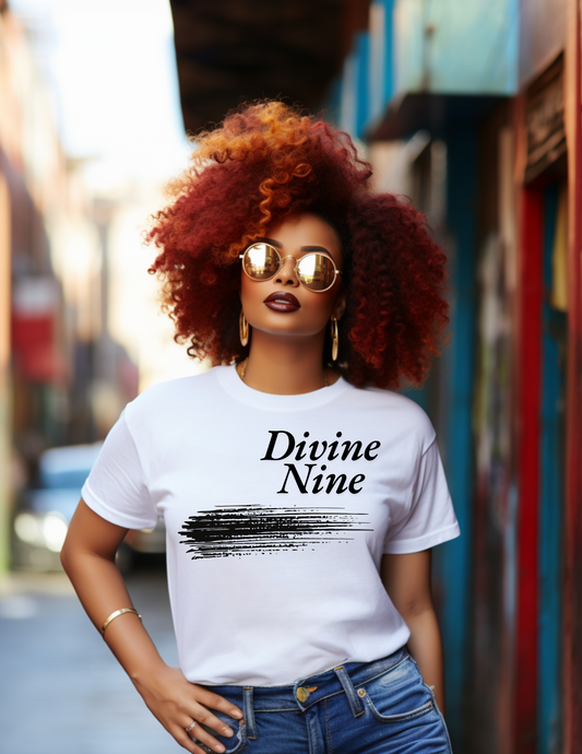 White Short Sleeve Unisex Divine 9 T-Shirt