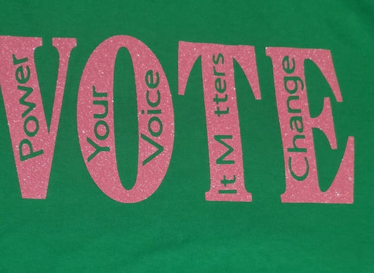 Short Sleeve Vote T-shirt - green