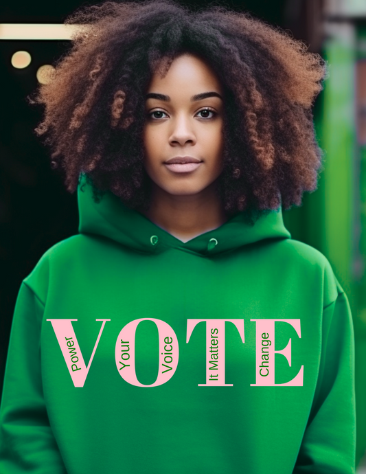 VOTE green hoodie