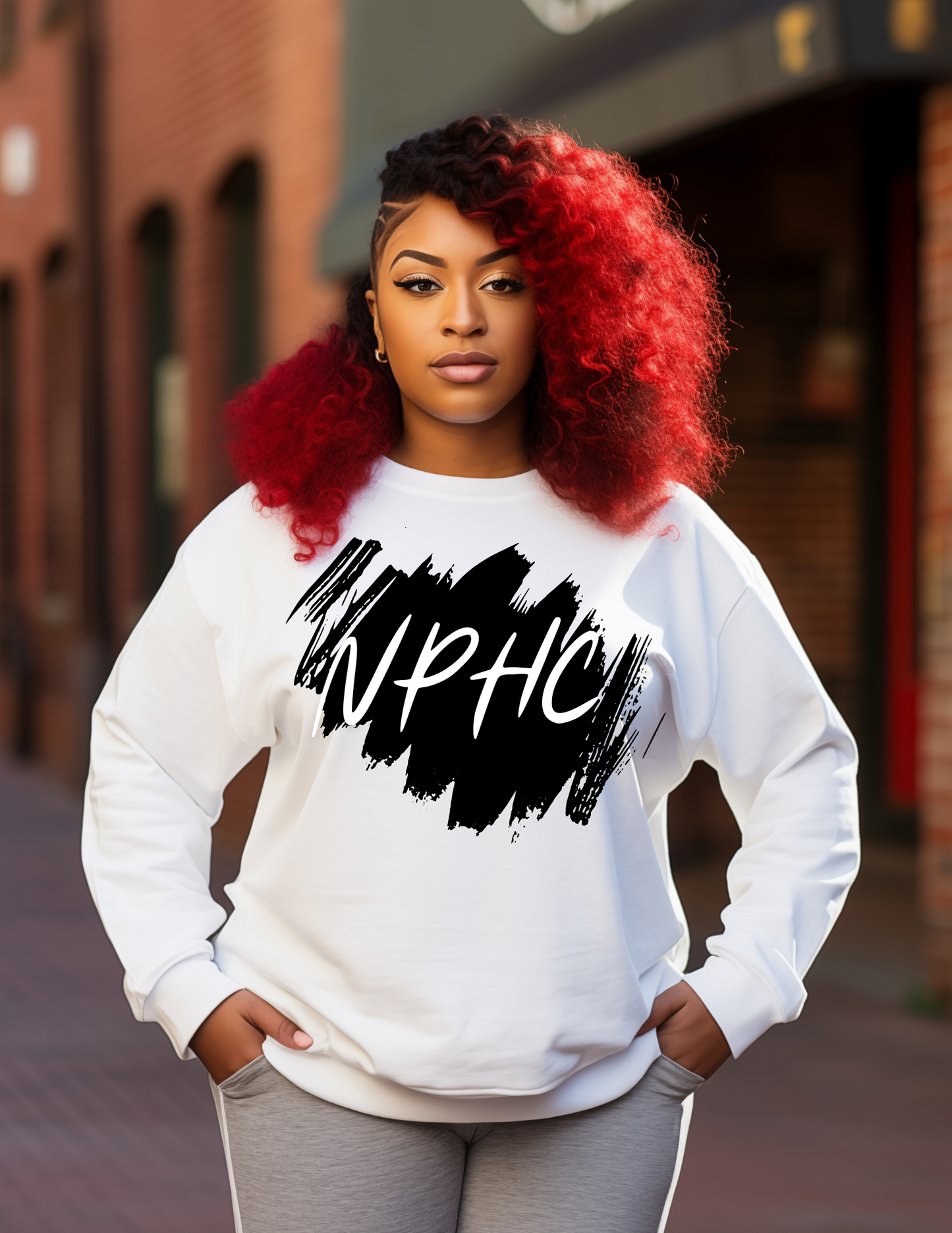 White Long Sleeve Unisex NPHC T-Shirt