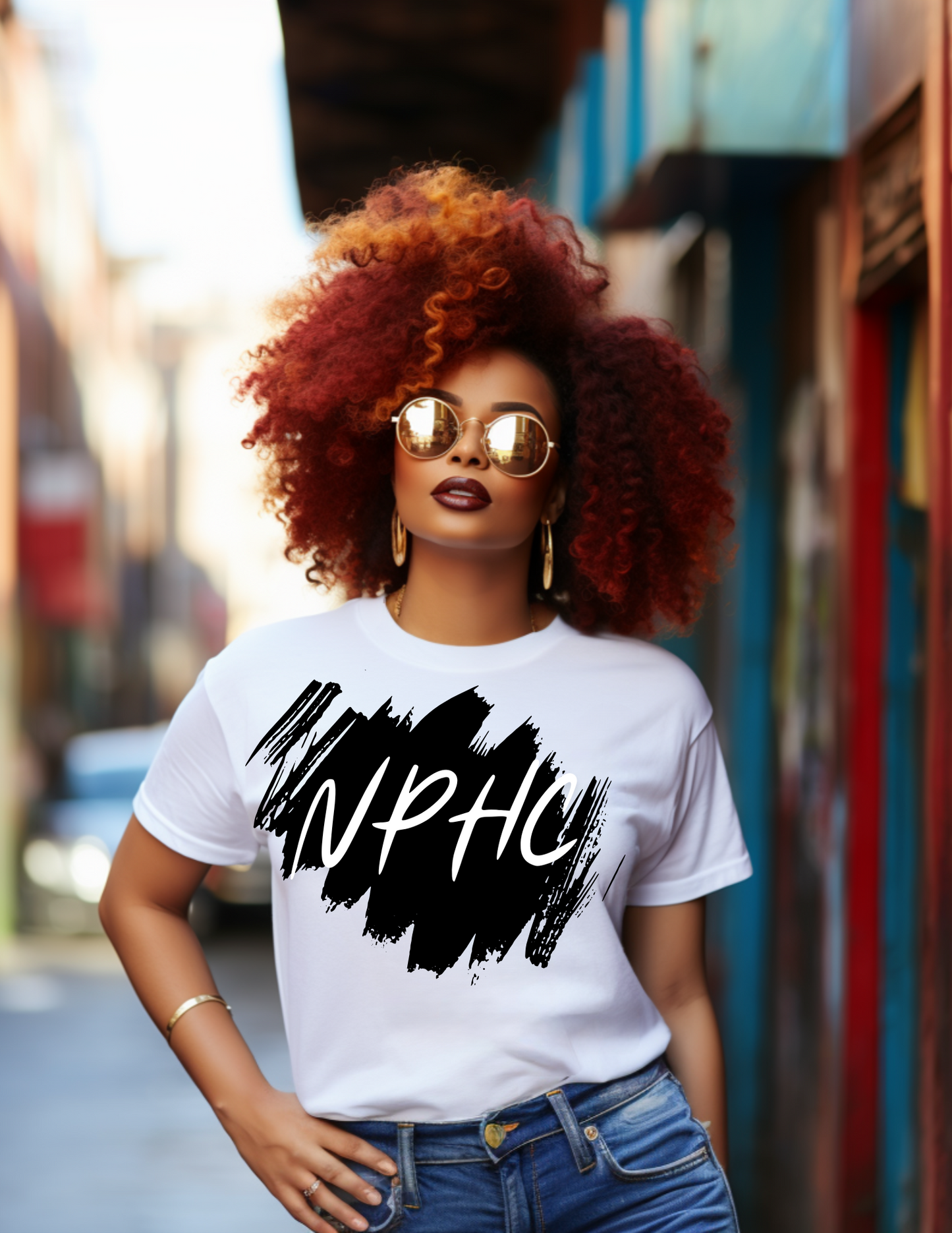 White short sleeve Unisex NPHC t-shirt